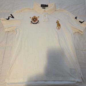 Polo by Ralph Lauren Men's Cream Polo Shirt